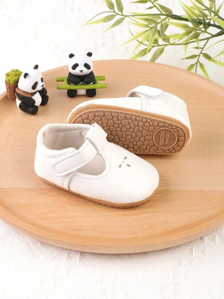 Baby White Pattern Mary Jane Flats