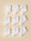 Baby White Silk Bow Ankle Socks One Pair