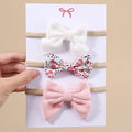 Baby 3 Piece Cute Bow Headband Set Pink