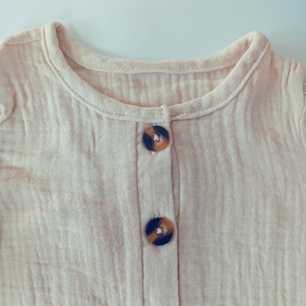 Baby Textured Button Jumpsuit