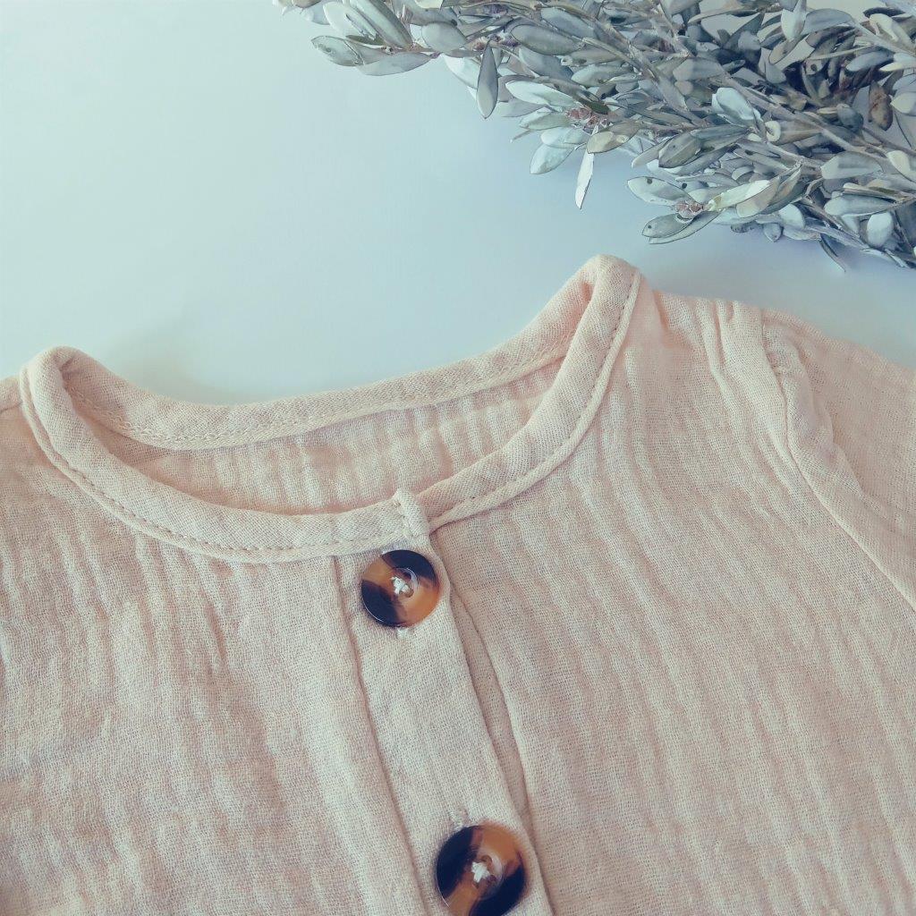 Baby Textured Button Jumpsuit