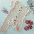 Baby Textured Button Jumpsuit