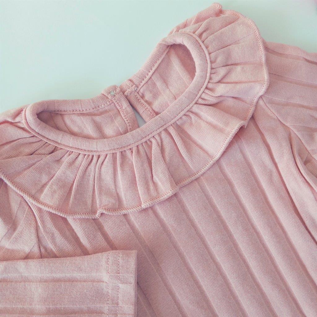 Baby Ribbed Knit Ruffle Bodysuit