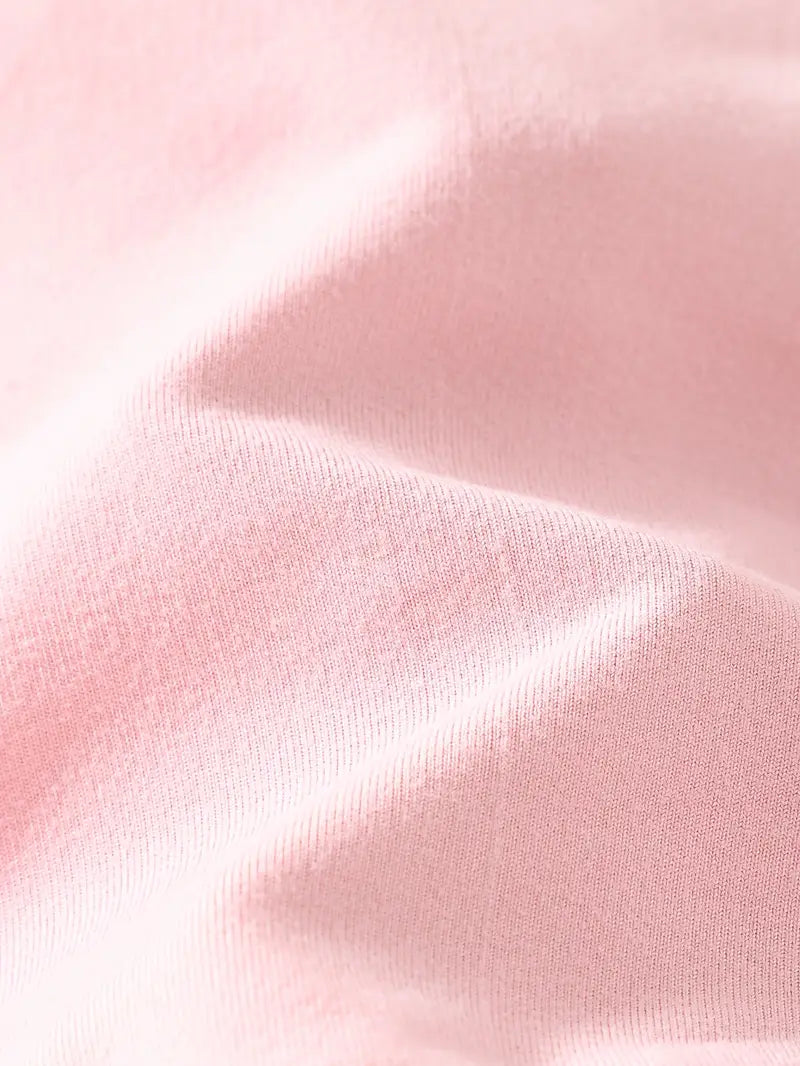 Baby Pink Fluffy Heart Bodysuit And Pants Set