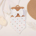 Baby White Bandana Bib With Headband