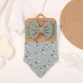 Baby Green Bandana Bib With Headband