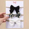 Baby 3 Piece Cute Bow Headband Set White