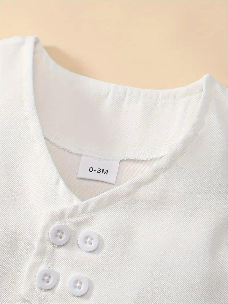 Baby 2 Piece Long Sleeve Baptism Outfit