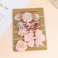 Baby 5 Piece Headband Set Light Pink