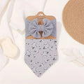 Baby Grey Bandana Bib With Headband