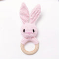 Baby Crochet Rabbit Rattle Pink