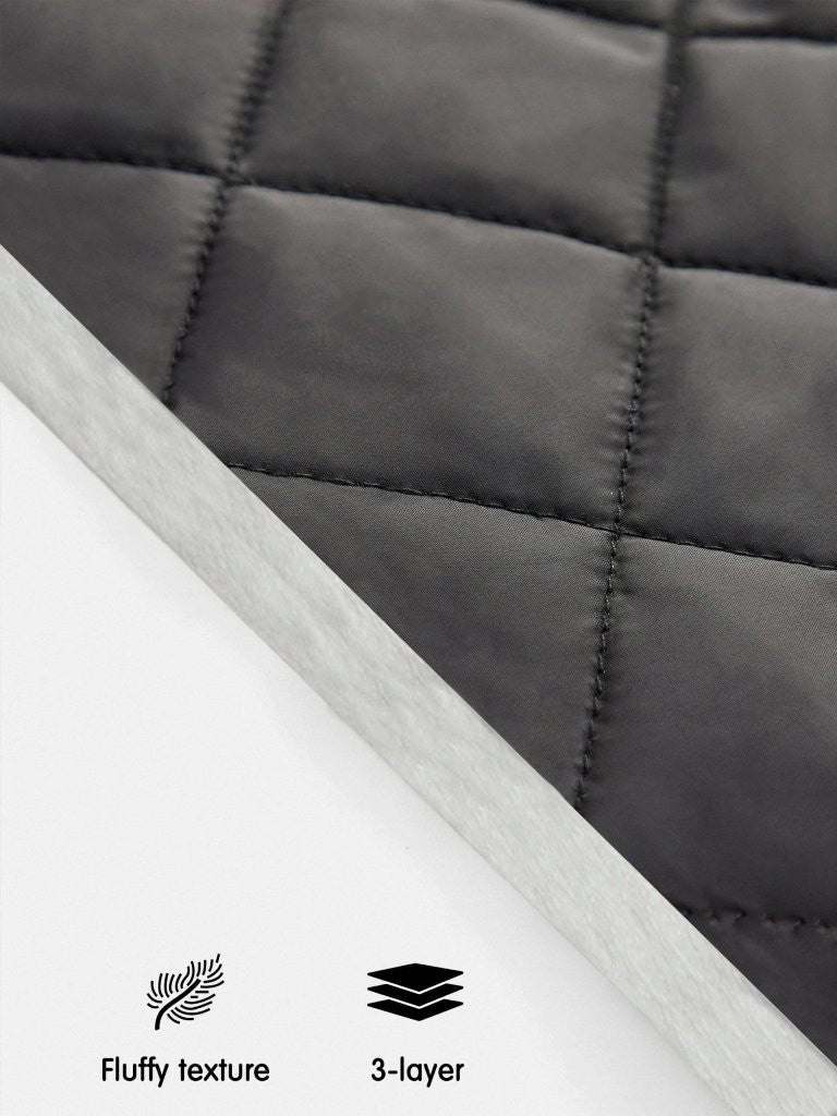 Baby Quilted Pattern Hooded Jacket