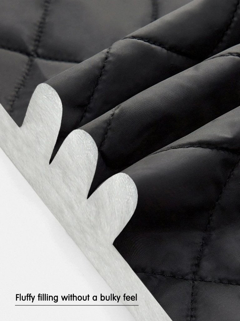 Baby Quilted Pattern Hooded Jacket