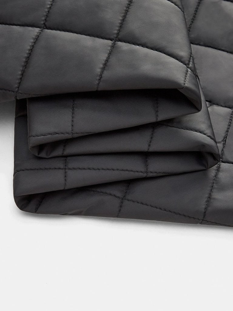 Baby Quilted Pattern Hooded Jacket