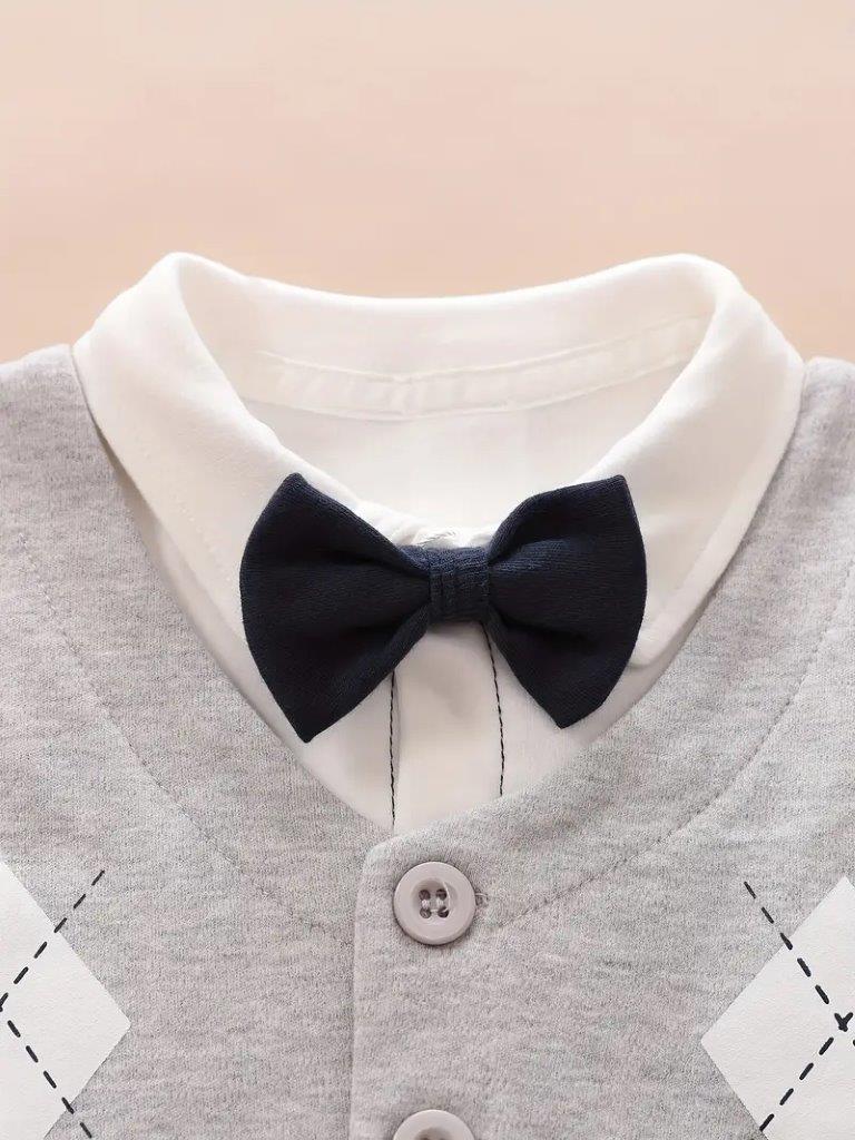 Baby Gentleman Bow Tie Jumpsuit