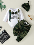 Baby 3 Piece Camouflage Bow Tie Outfit