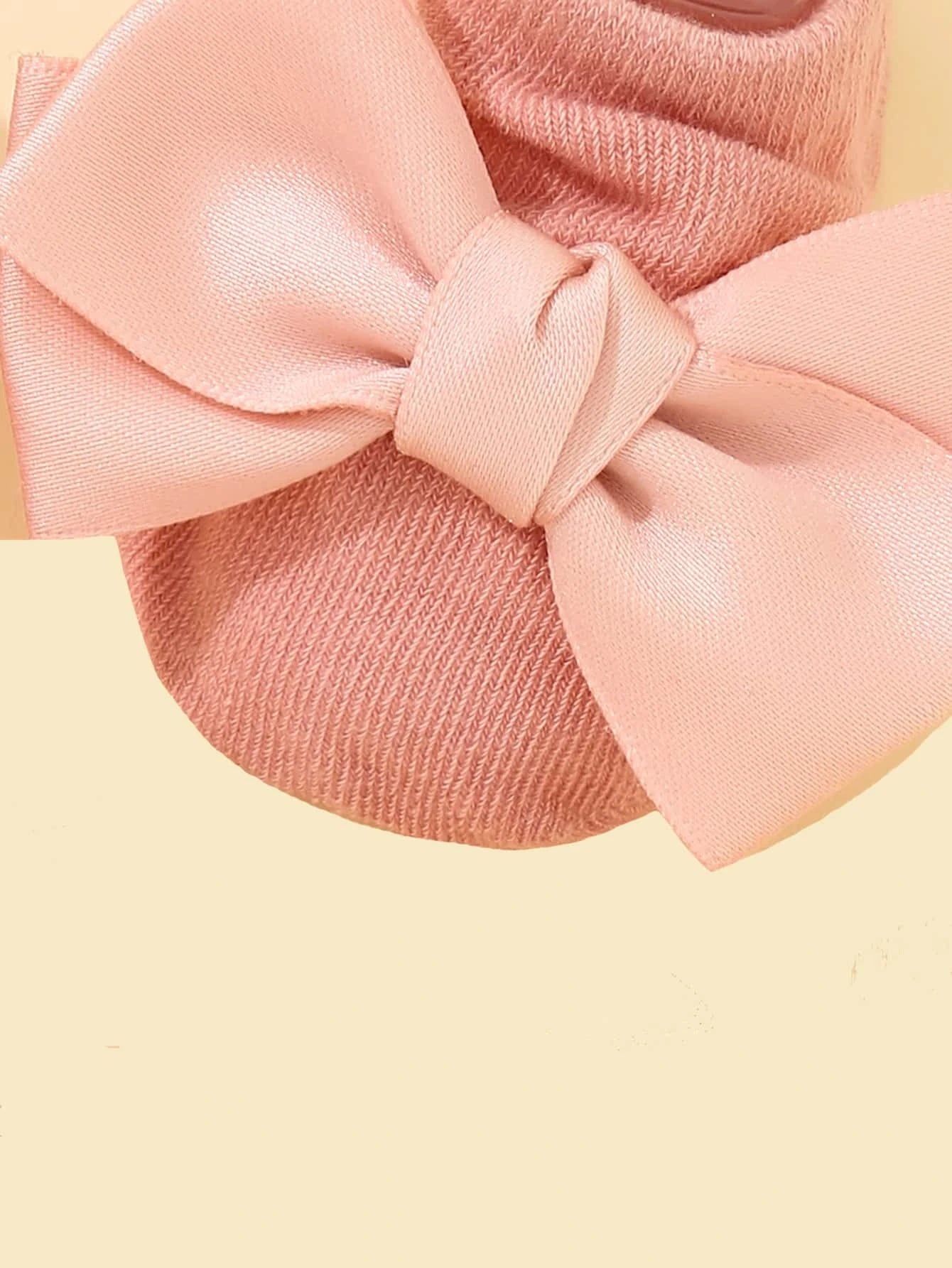 Baby Ankle Socks With Bow Pink