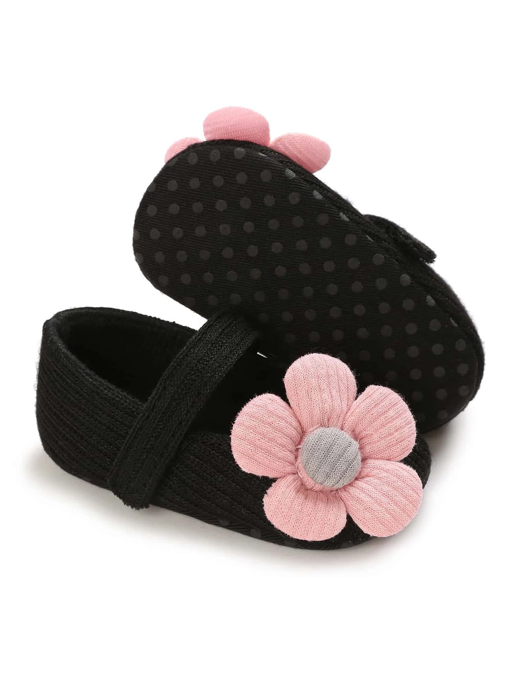 Baby Flower Mary Jane Black