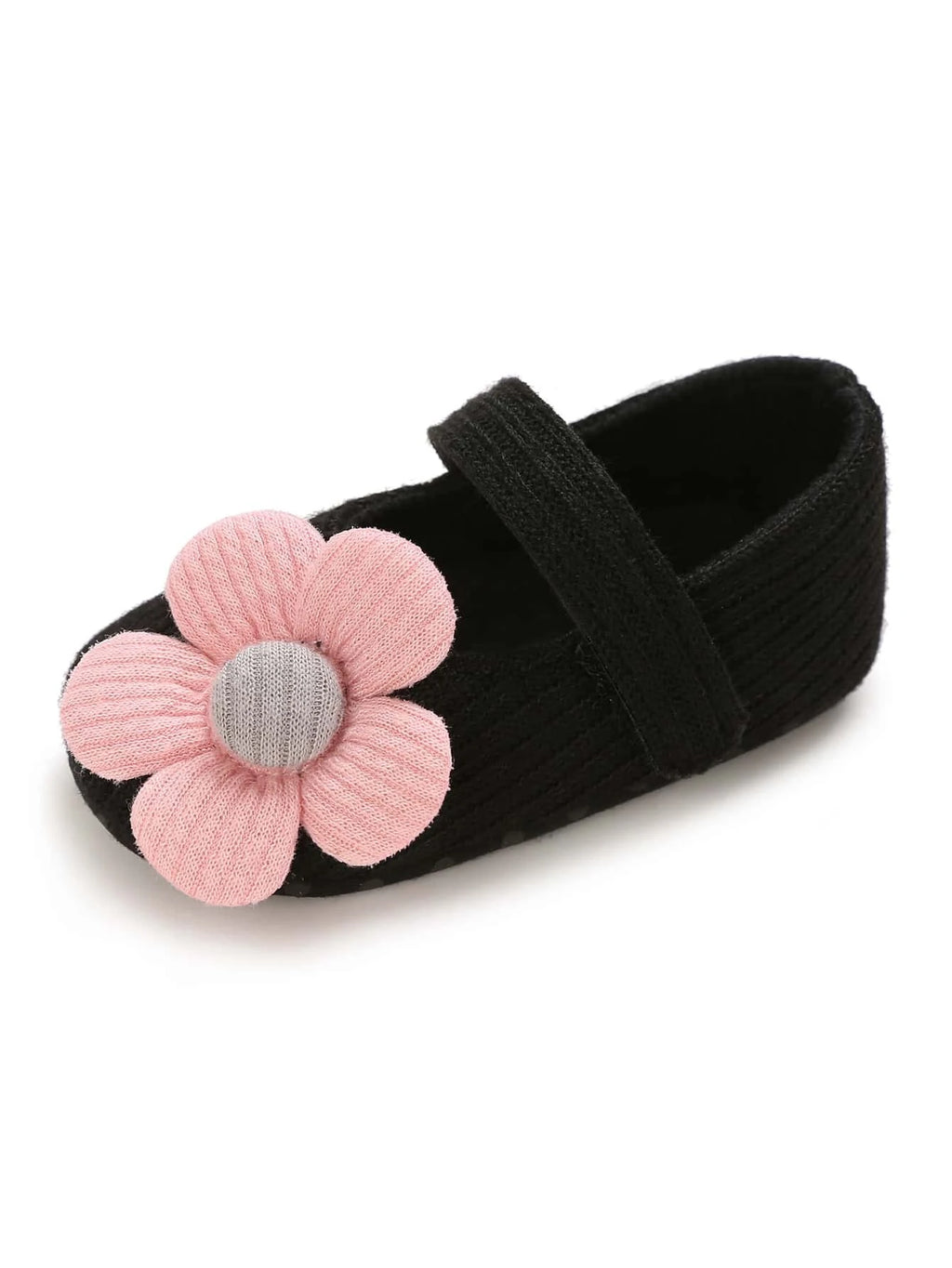 Baby Flower Mary Jane Black