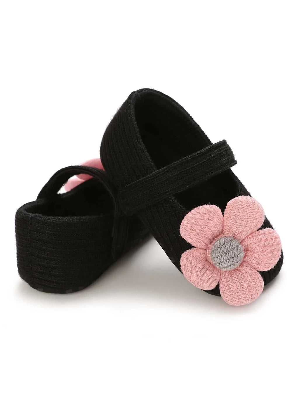 Baby Flower Mary Jane Black