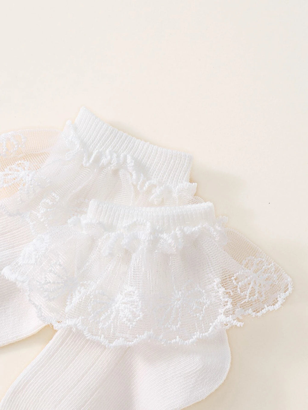 Baby Lace Ankle Socks 0-6 Months