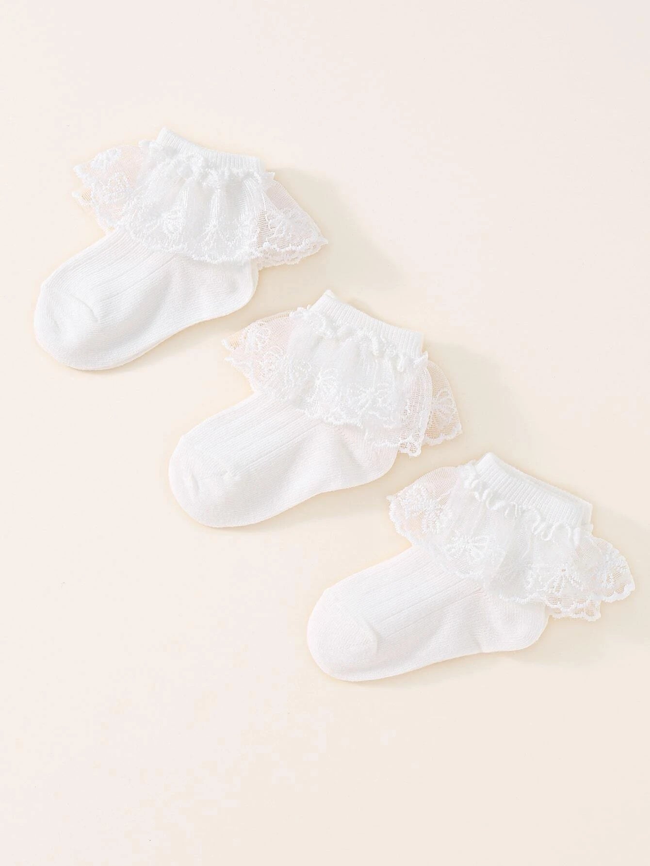 Baby Lace Ankle Socks 0-6 Months