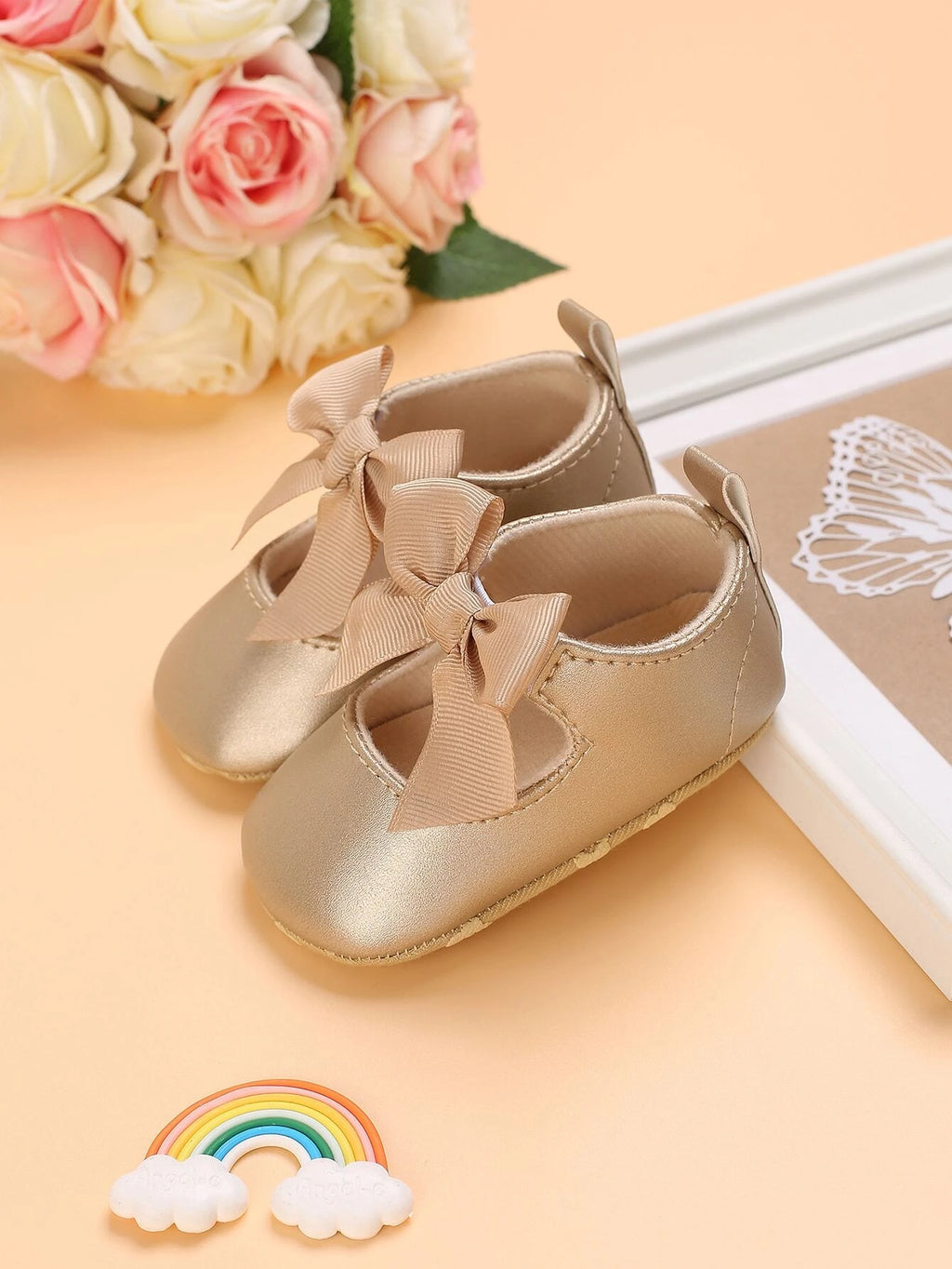 Baby Metallic Mary Jane With Bow