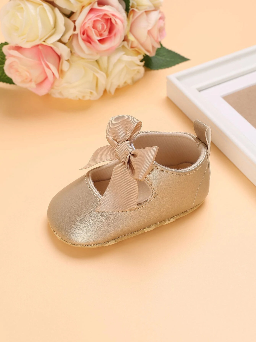 Baby Metallic Mary Jane With Bow