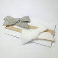Baby 2 Piece Bow Headband Set Grey