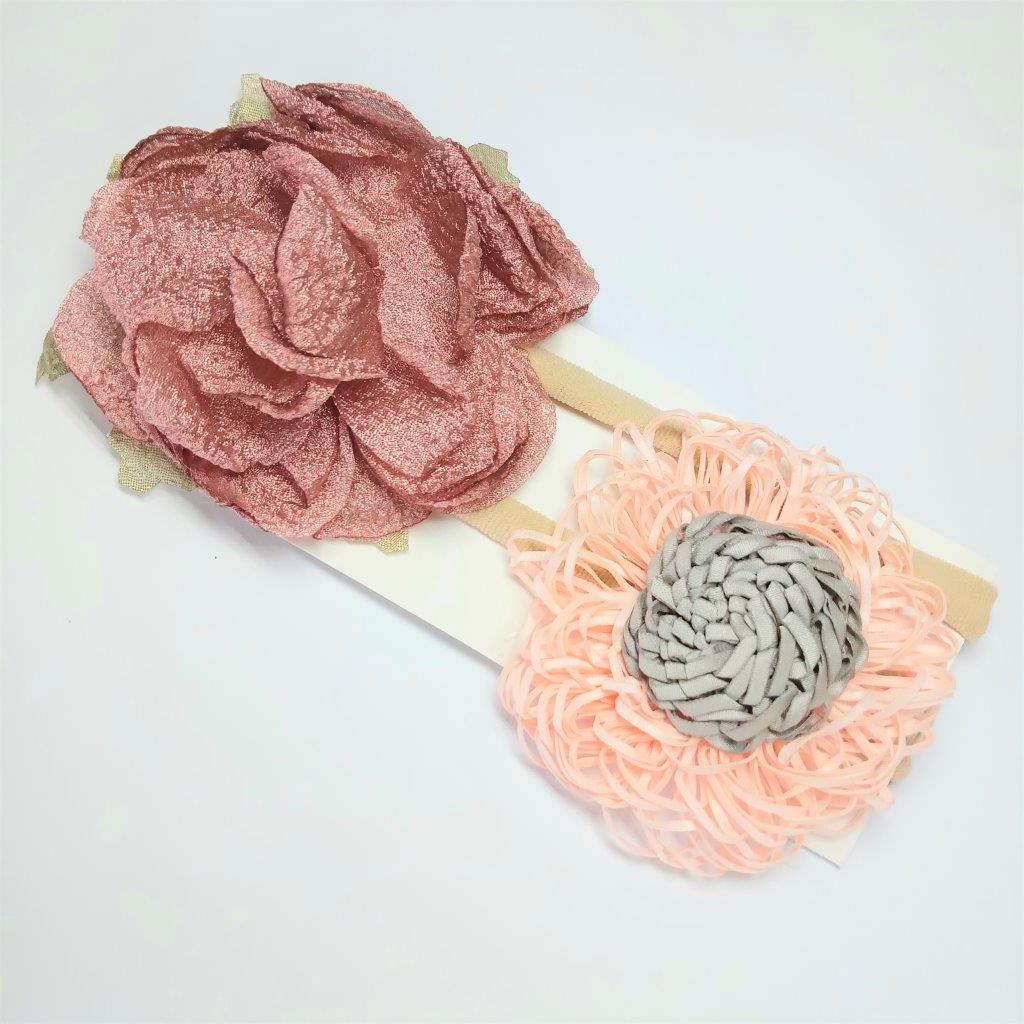 Baby 2 Piece Headband Set Pink