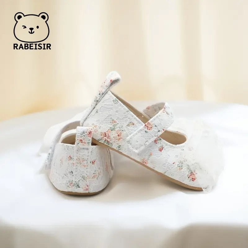 Baby Floral Frilled Lace Shoes