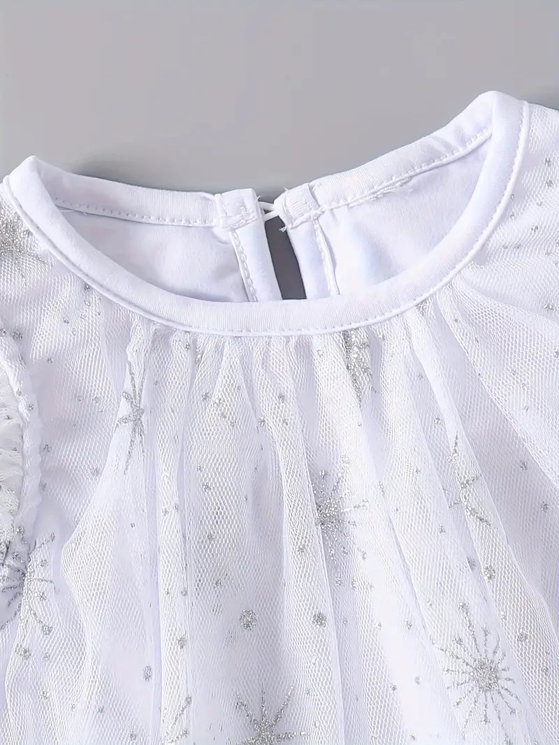 Baby Sparkling Mesh Dress With Bag