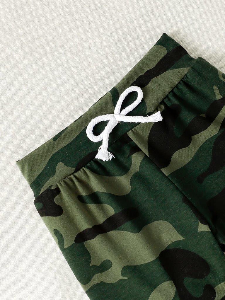 Baby 3 Piece Camouflage Bow Tie Outfit