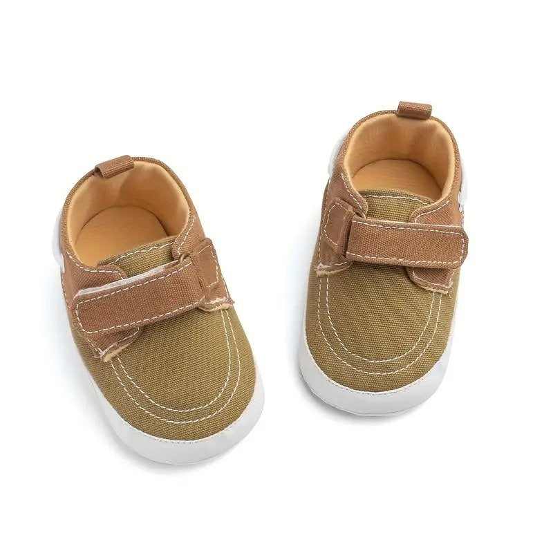Baby Khaki Strap Slip On Shoes