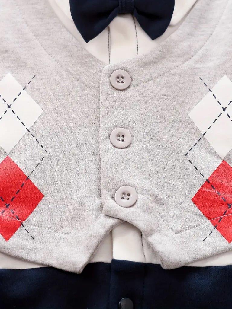 Baby Gentleman Bow Tie Jumpsuit