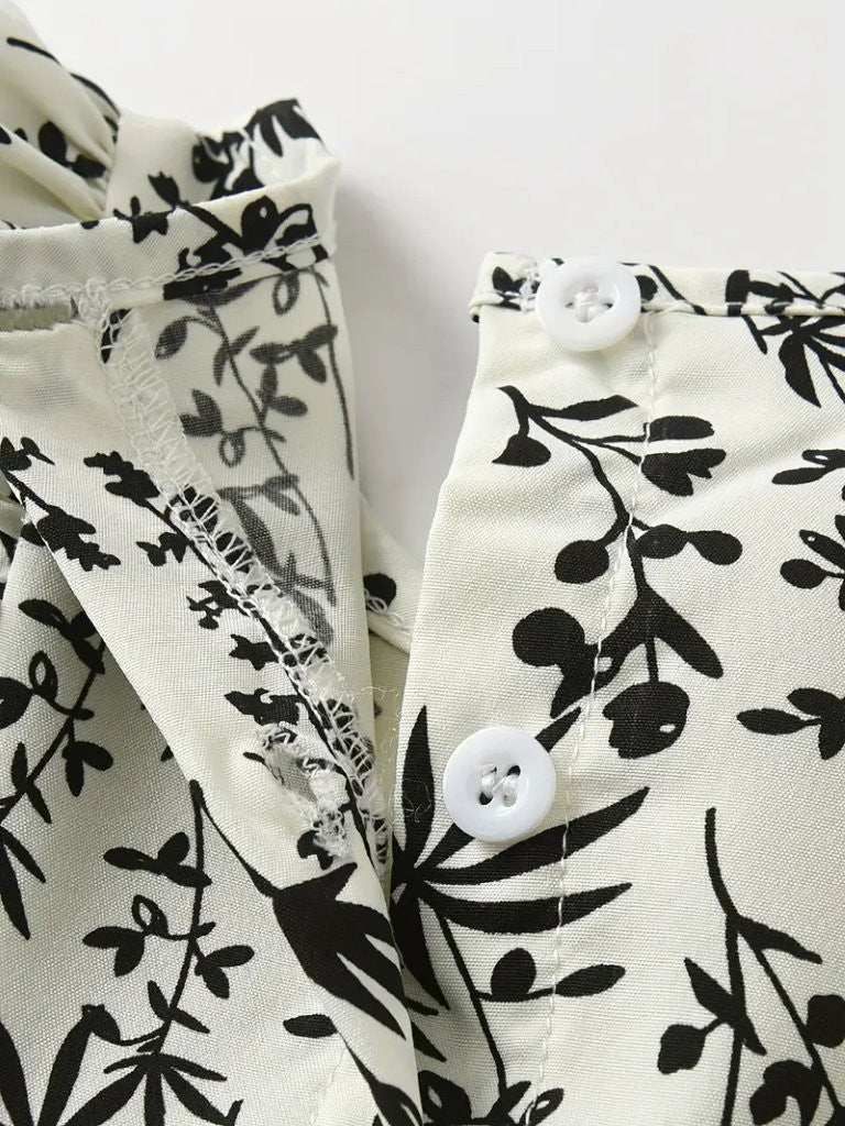 Baby 3 Piece Spring Floral Pattern Dress With Shorts Set