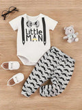 Baby Little Man Bow Tie Bodysuit And Pants Set