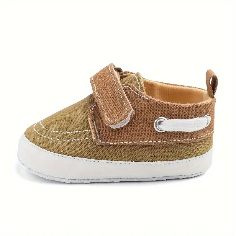 Baby Khaki Strap Slip On Shoes