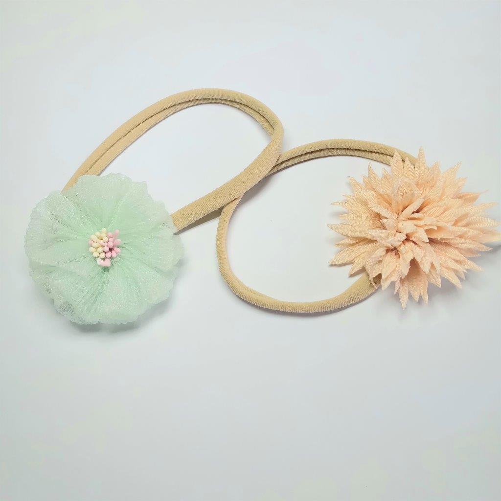Baby 2 Piece Headband Set Mint Green