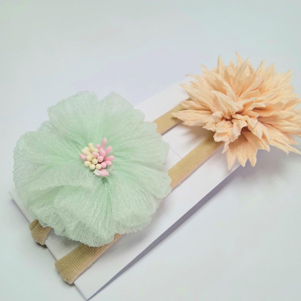 Baby 2 Piece Headband Set Mint Green