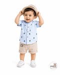 Baby Cactus Print Shirt And Shorts Set