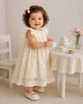 Baby Apricot Floral Summer Flower Dress