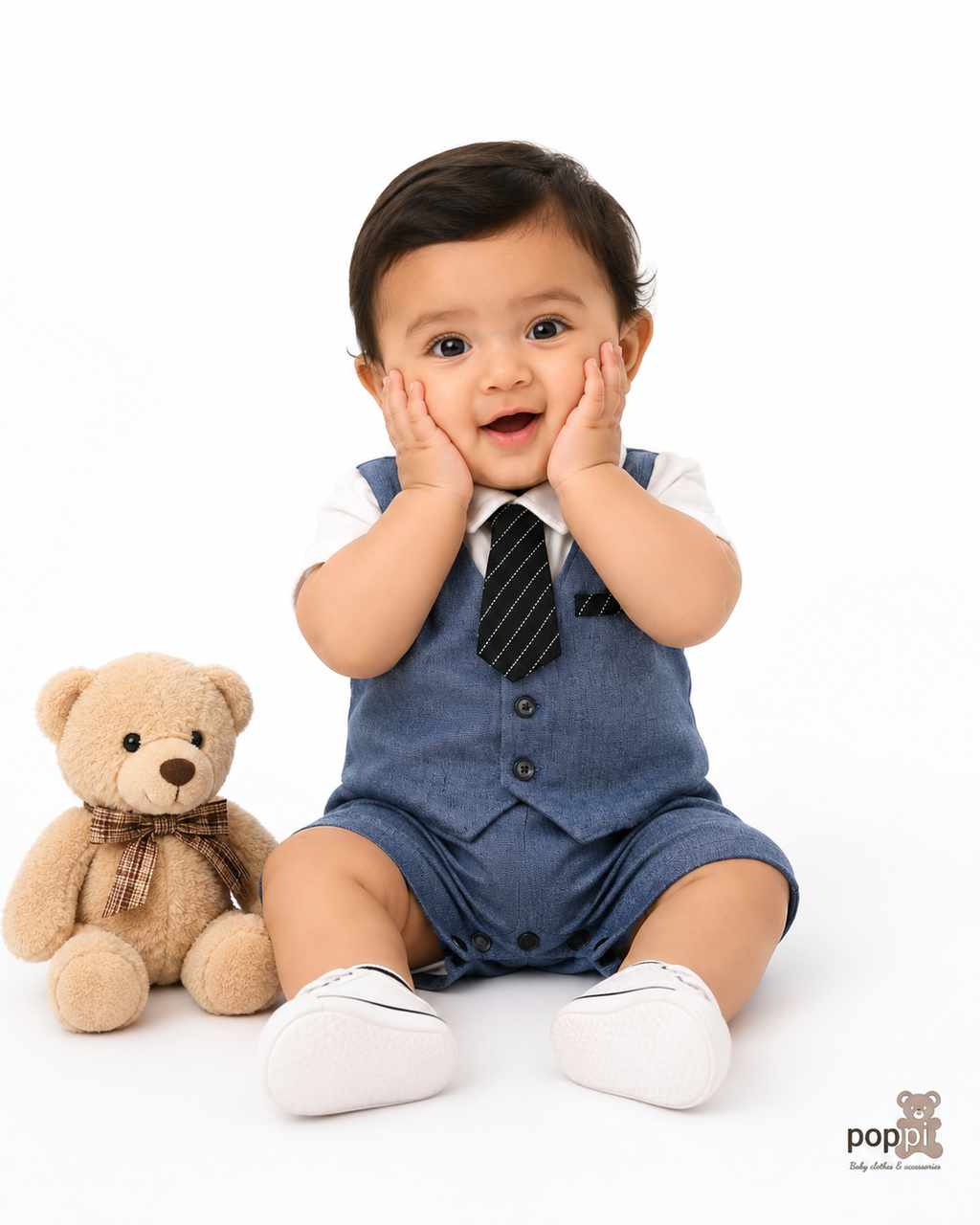 Baby Stripe Tie Romper
