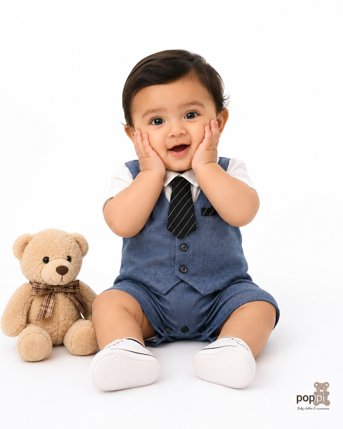Baby Stripe Tie Romper