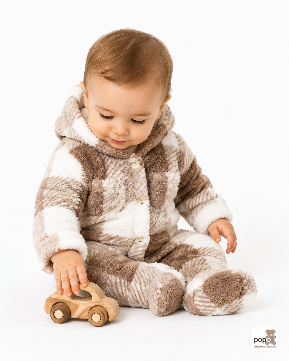 Baby Unisex Plaid Flannel Jumpsuit