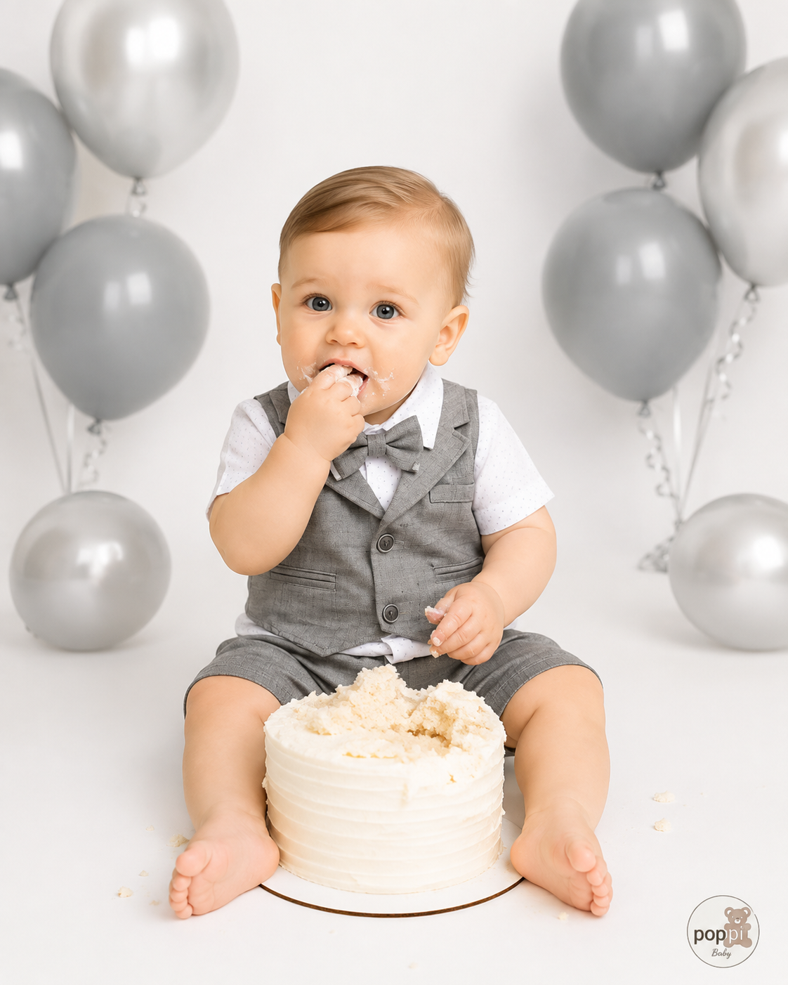 Baby Formal Gentleman Bow Tie Romper