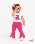Baby Tank Top And Flare Pants Set Pink