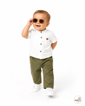 Baby Pocket Shirt And Pants Green