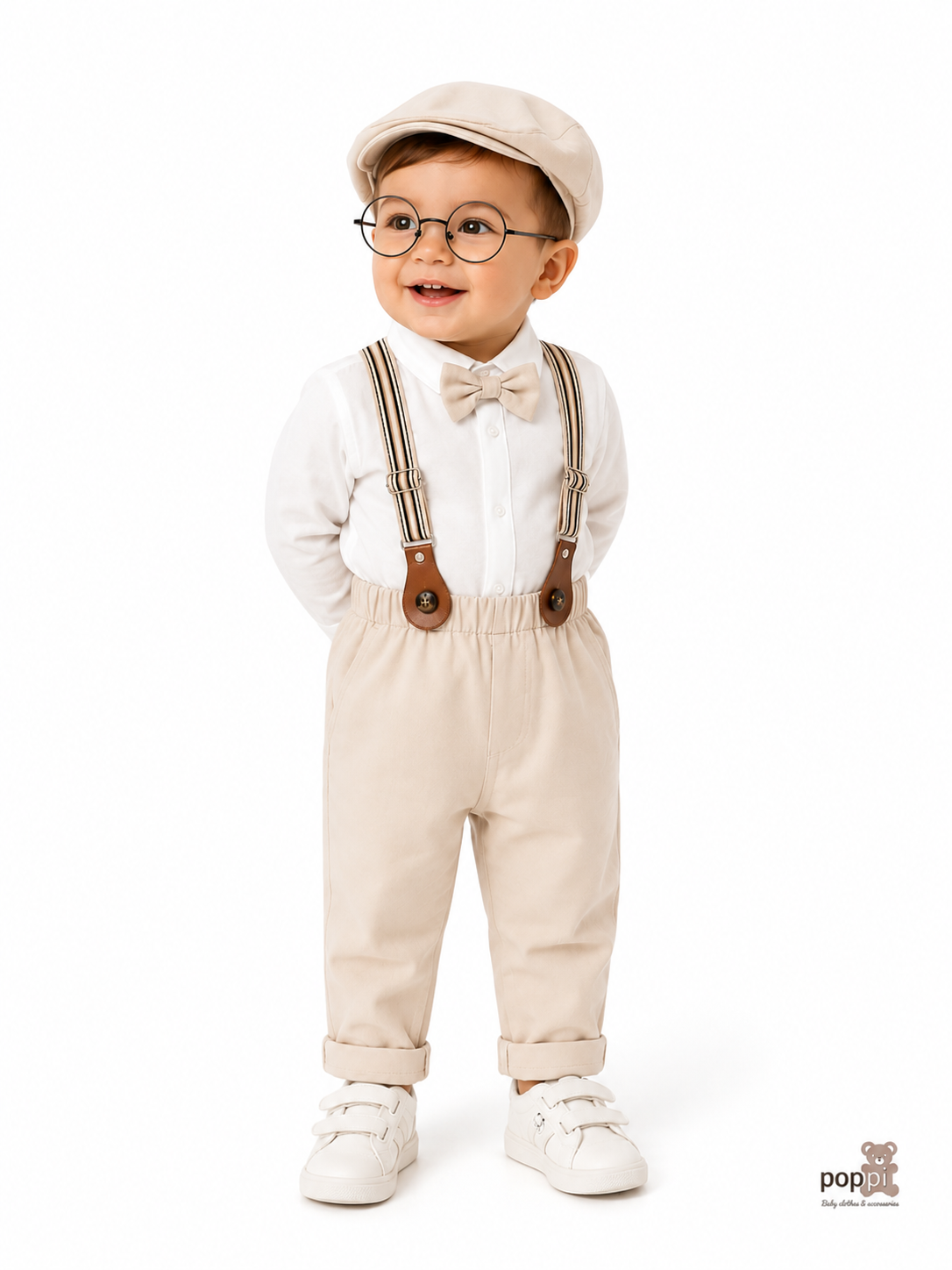 Baby 3 Piece Suspender Gentleman Outfit