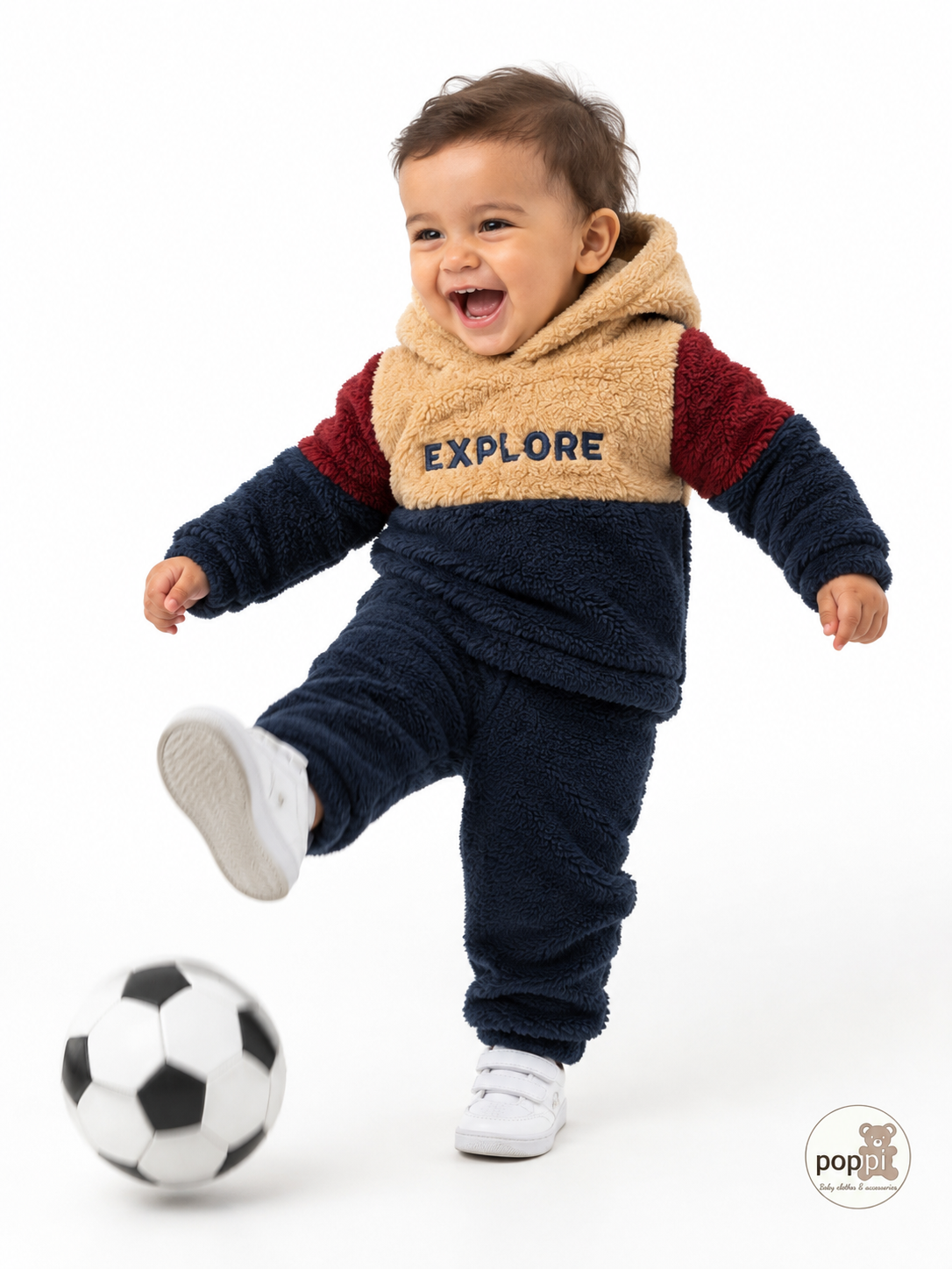 Baby 2 Piece Explore Teddy Pullover And Pants Set